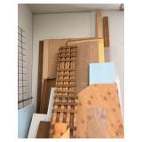 Large Mixed Lumber Lot up to 10/12’ tall – Plywood, Panels, Trim, Lattice & Assorted Wood – Shop Cleanout / Project Bundle