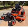 BUSINESS LIQUIDATION – LIKE NEW Kubota ZD1211 Diesel Lawn Mower, CUSTOM Mahogany Boat w/ Trailer, Fraiser Fir trees, Lumber & Shop Equipment �