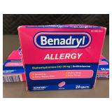 Benadryl Allergy Diphenhydramine HCl 25 mg Ultratabs - 24 Tablets (Lot of 4)