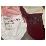 Member's Mark Girls' Favorite Tee Set 8 total - Assorted Long-Sleeve Tees (Bear Sequin Pink; Leopard Heart White; Peace & Love Burgundy)