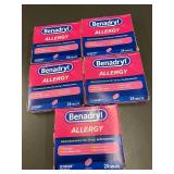 Benadryl Allergy Diphenhydramine HCl 25 mg Ultratabs - 24 Tablets (Lot of 4)