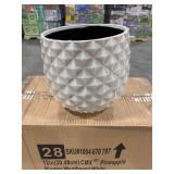 Pineapple Planter 14 qt Resin White (4 pack)