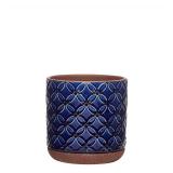 Griffy Small 2 qt Blue Ceramic Pot (Pack of 4)