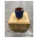 Griffy Small 2 qt Blue Ceramic Pot (Pack of 4)
