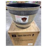 Natural Oak Resin Pots, 17.7' Dia x 12.4' H (8 pac