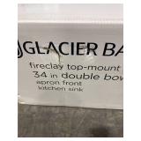 Glacier Bay 34 in. Farmhouse Sink, White