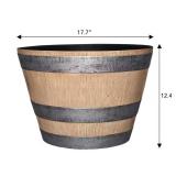 Natural Oak Resin Pots, 17.7' Dia (8 pack)