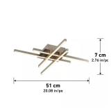 Grid 20-in. 1-Light Brushed Nickel LED Mount