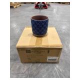 Griffy Small 2 qt Blue Ceramic Pot (Pack of 4)