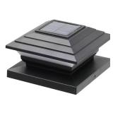 Solar 4x4/6x6 Black LED Deck Cap Light (2 pack)