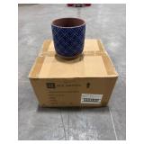 Griffy Small 2 qt Blue Ceramic Pot (Pack of 4)