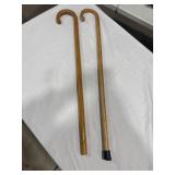 Wooden Walking Canes (Pair)