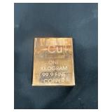 One Kilogram Copper Bar