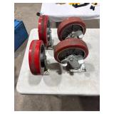 Set of 4 Industrial Casters