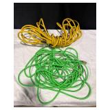 Yellow and Green Electrical Cords