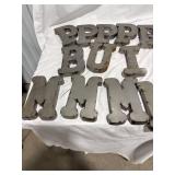 Metal Letters & Numbers Lot