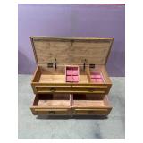 Wooden Cedar Chest with Drawers