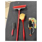Red & Black Cleaning Brushes Lot