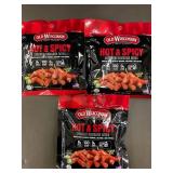 Old Wisconsin Hot & Spicy Smoked Sausage Bites (Lot of 3)