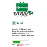 Greenlee 7310 Knockout Punch Driver Set Msrp $2,981.66