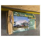 ShelterLogic Super Max Polyethylene Peak Canopy 11 ft. H X 18 ft. W X 20 ft. L (damaged box )