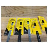 Stanley hacksaw blades (all differently sized, lot of 5)