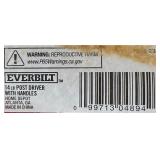 Everbilt 14 LB Post Driver With Handles Msrp $62.99