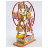 Vintage CHEIN Tin Litho Ferris Wheel Toy - 16.5"