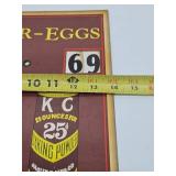 Vintage KC Baking Powder Advertising Price Board Sign
