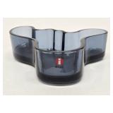 Alvar Aalto iittala Abstract Blue Glass Bowl or Tray