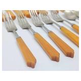 25-Piece Vintage Perma-Brite Bakelite Flatware Set