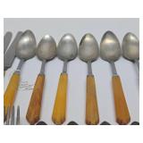 25-Piece Vintage Perma-Brite Bakelite Flatware Set