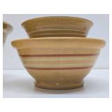 Lot of 4 Old Vintage Stoneware Mixing Bowls