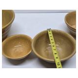Lot of 4 Old Vintage Stoneware Mixing Bowls