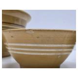 Lot of 4 Old Vintage Stoneware Mixing Bowls