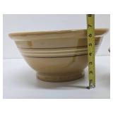 Lot of 4 Old Vintage Stoneware Mixing Bowls