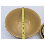 Lot of 4 Old Vintage Stoneware Mixing Bowls