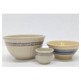 Lot of Old Vintage RED WING Stoneware Mixing Bowls & Jar