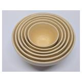 Graduated Set of 6 Stoneware Nesting Bowls