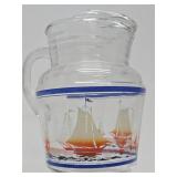 1950's era Ship Glasses - Set of 8 w/2 Pitchers