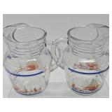 1950's era Ship Glasses - Set of 8 w/2 Pitchers