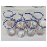 1950's era Ship Glasses - Set of 8 w/2 Pitchers