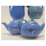 Vintage HALL Blue Ceramic Teapots & Pitchers