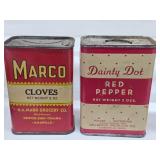 Estate Lot of Old Vintage Advertising Tins