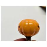 NOS Box of 24 Original 1940's Glass Halloween Pumpkin Christmas Light Bulbs w/Original Box - RARE FIND!