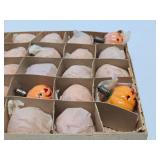 NOS Box of 24 Original 1940's Glass Halloween Pumpkin Christmas Light Bulbs w/Original Box - RARE FIND!