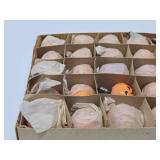 NOS Box of 24 Original 1940's Glass Halloween Pumpkin Christmas Light Bulbs w/Original Box - RARE FIND!