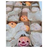NOS Box of 24 Original 1940's Glass Halloween Pumpkin Christmas Light Bulbs w/Original Box - RARE FIND!