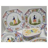 LARGE Collection of Vintage French Henriot QUIMPER Dishware