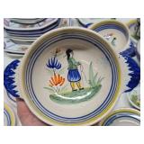 LARGE Collection of Vintage French Henriot QUIMPER Dishware